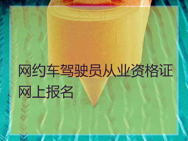 网约车驾驶员从业资格证网上报名