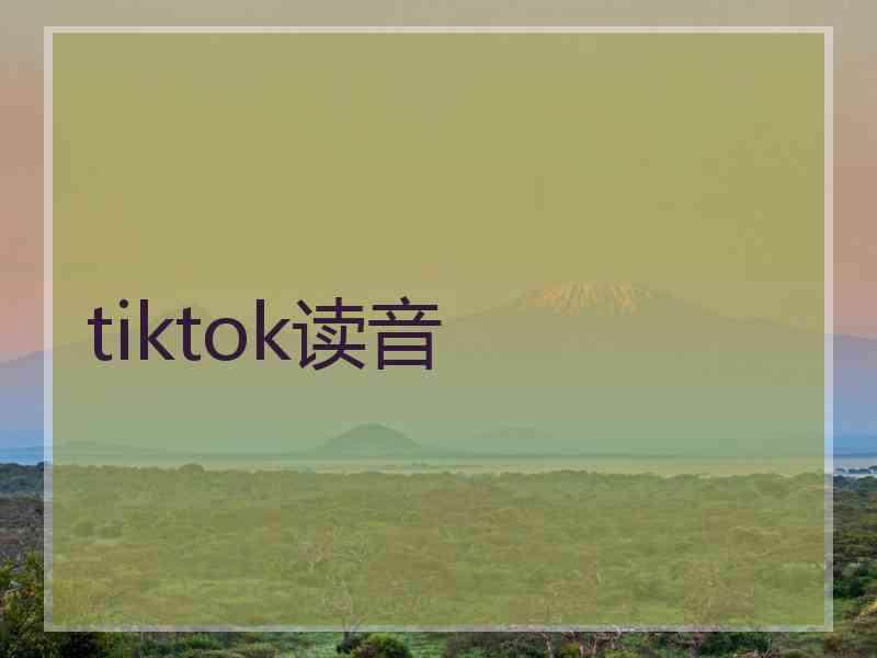 tiktok读音