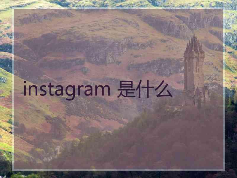 instagram 是什么